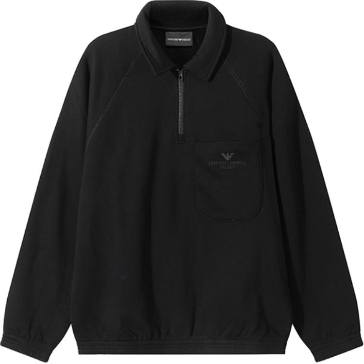 EMPORIO ARMANI/阿玛尼 Emporio Armani SS24 Logo Embroidered Pullover
