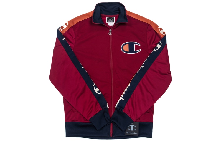 Champion Big C Logo Jacket Burgundy