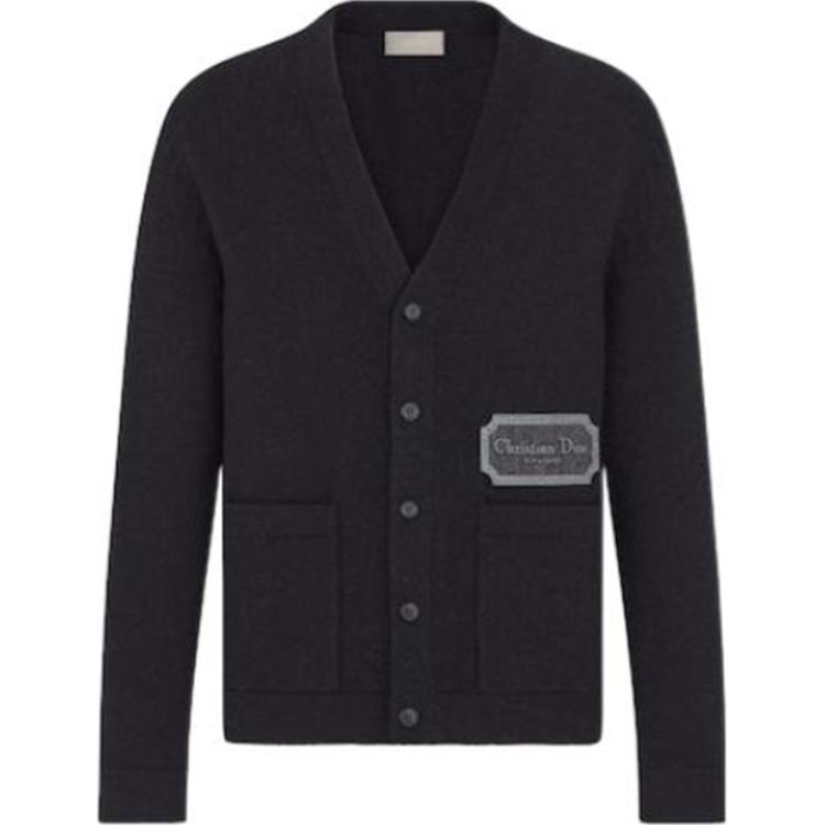 Dior FW22 Black Cashmere Cardigan