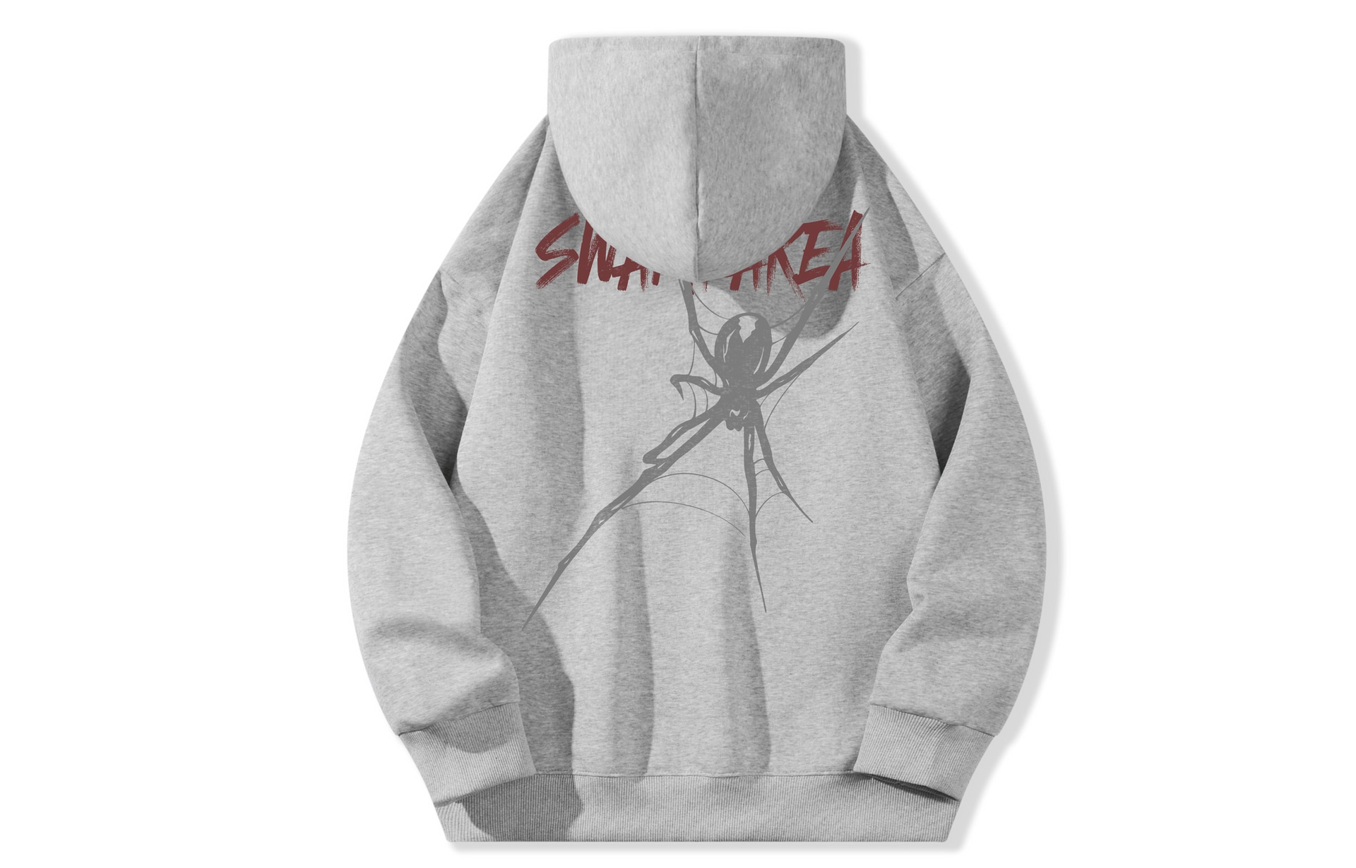 Swamp Area Spider Print Hoodie Black — фото 6