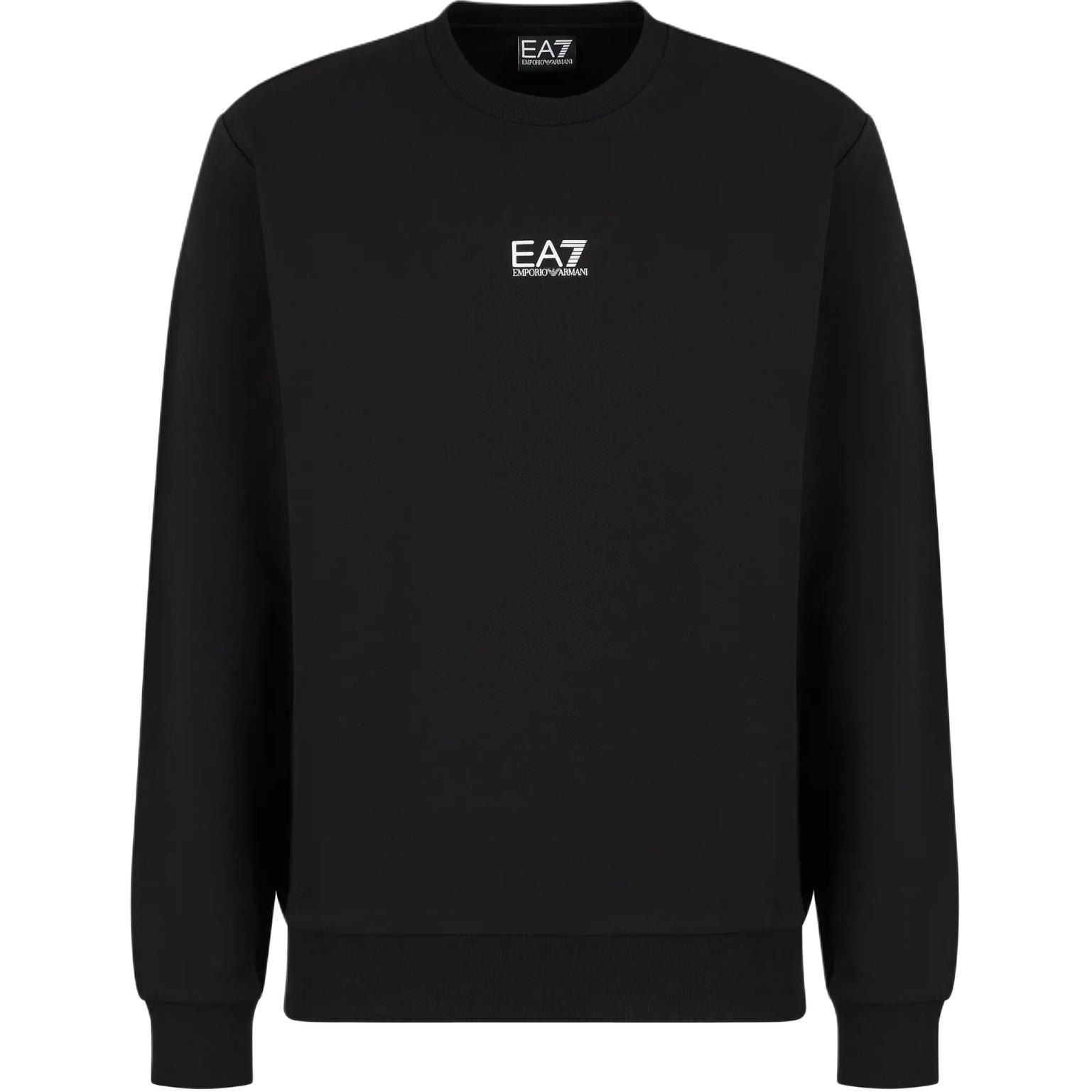 Худи Emporio Armani EA7 SS24 Logo Crewneck Sweatshirt Black