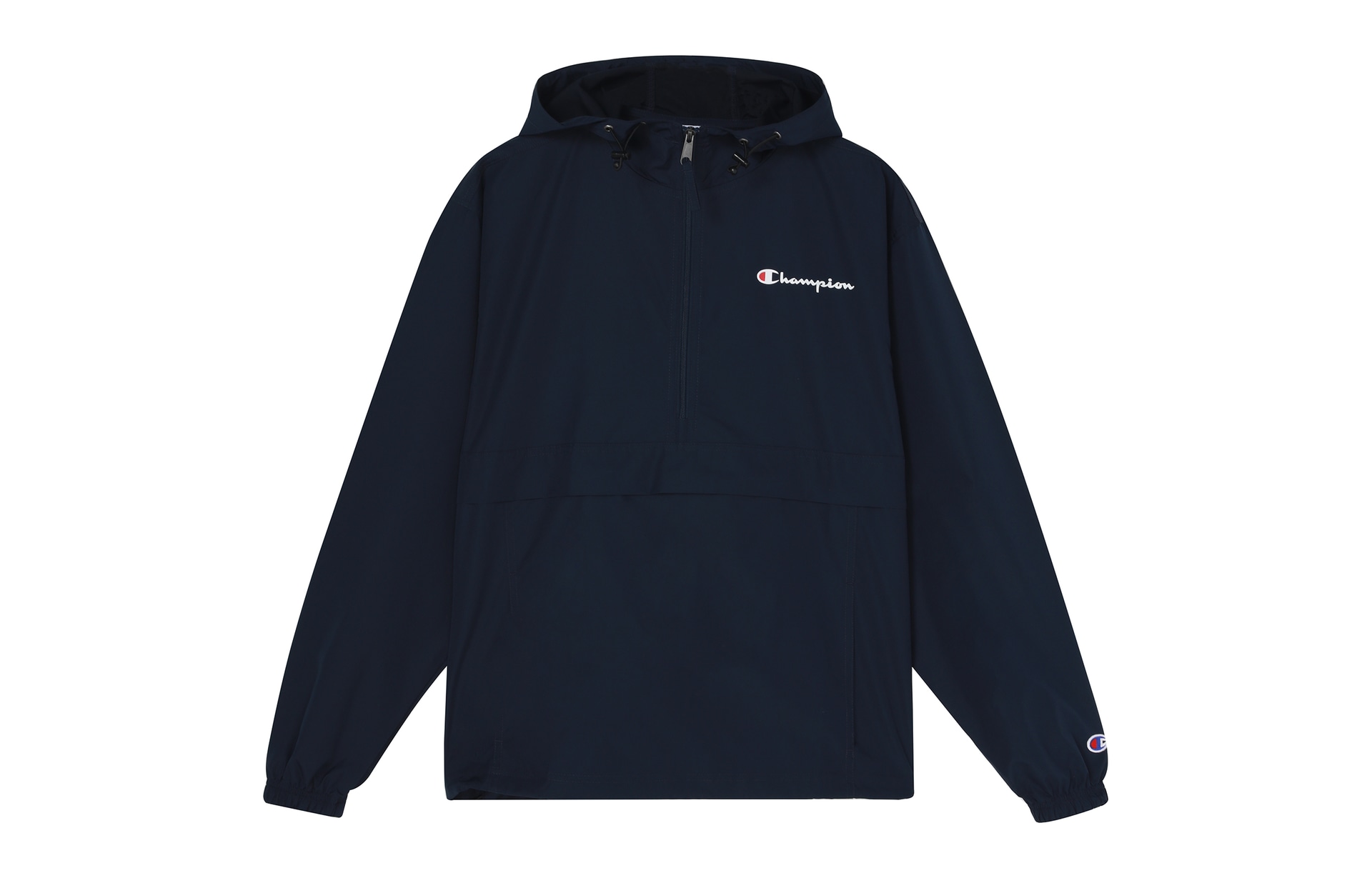 Champion Logo Half-Zip Hoodie Navy