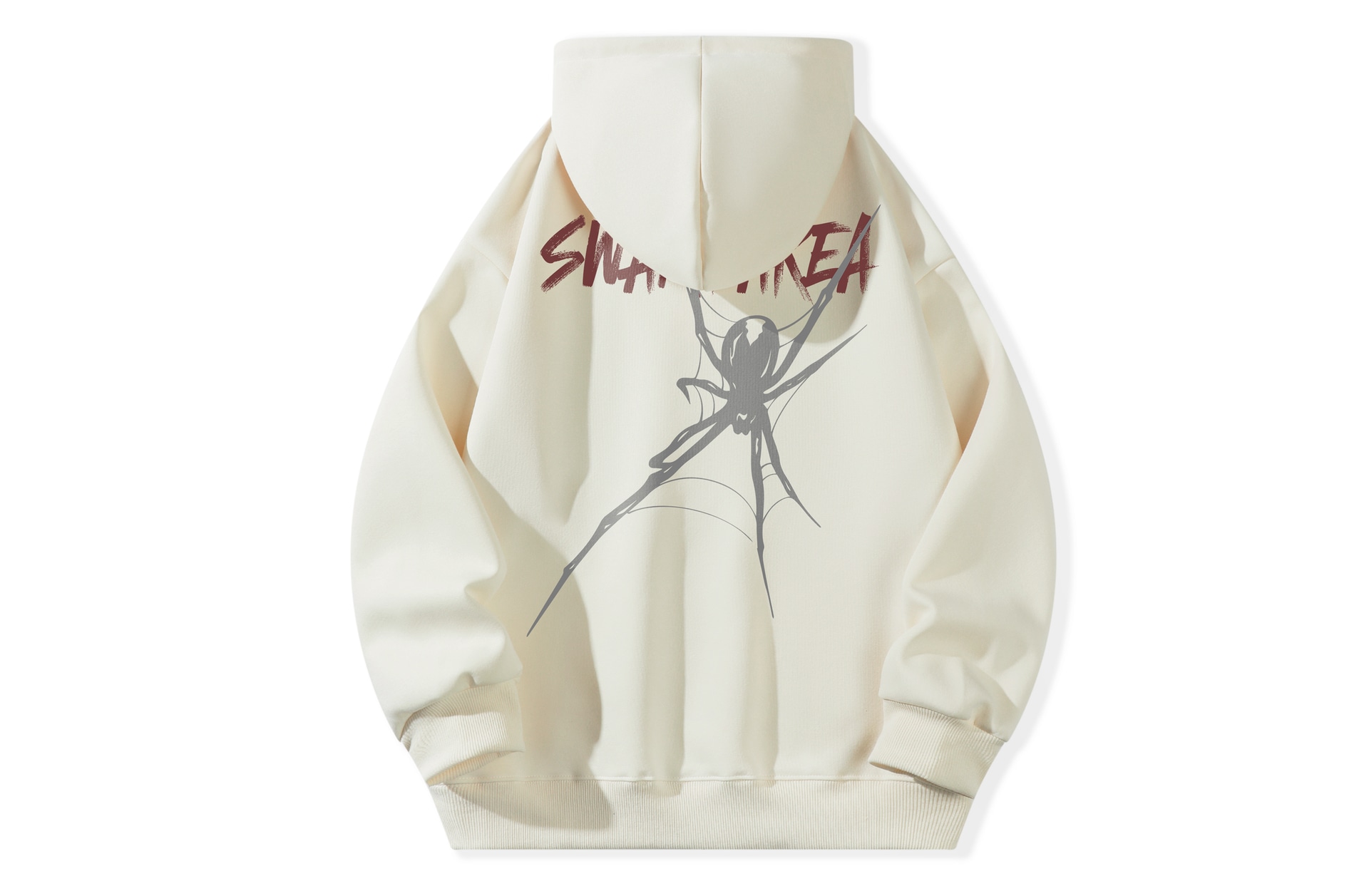 Swamp Area Spider Print Hoodie Black — фото 4