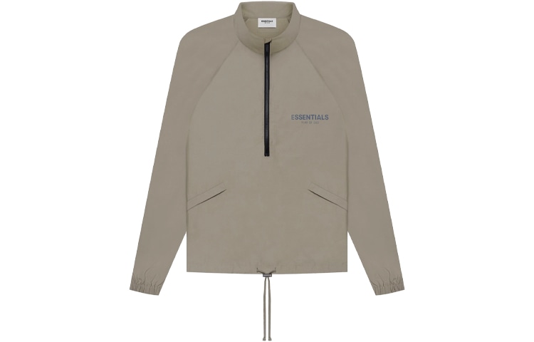 Fear of God Essentials SS21 Half Zip Track Jacket Taupe