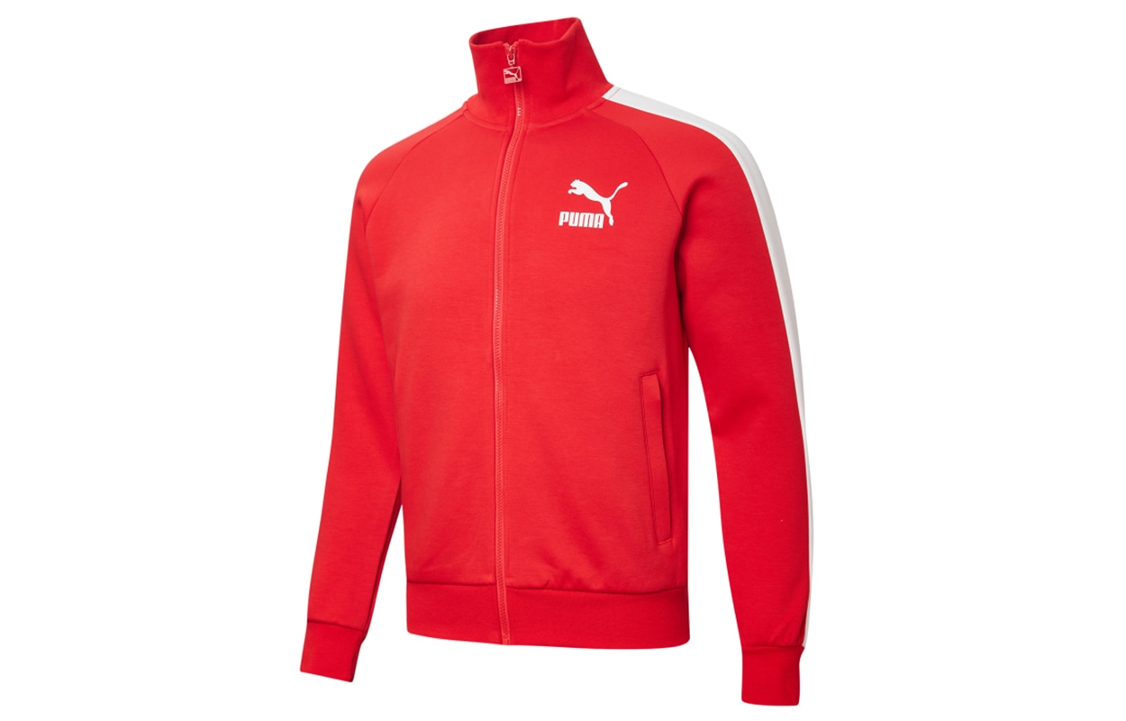 Куртка Puma Logo Zip Knit Jacket Red