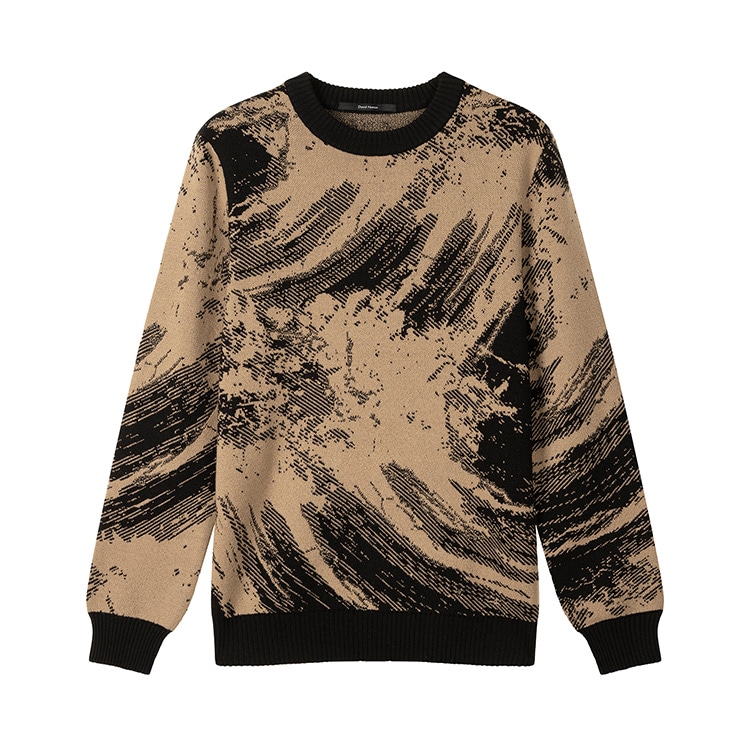 David Naman Colorblock Knit Sweater