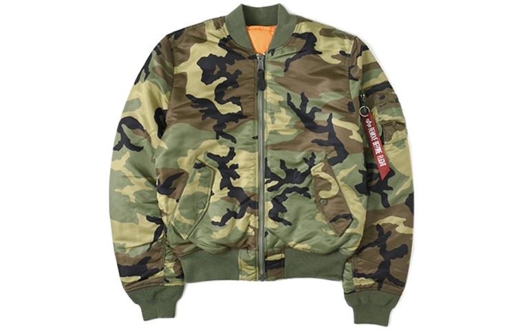 Alpha Industries Bomber Jacket Camo Green