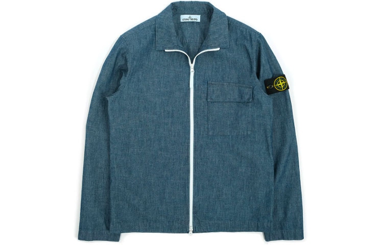 Stone Island Logo Jacket Blue
