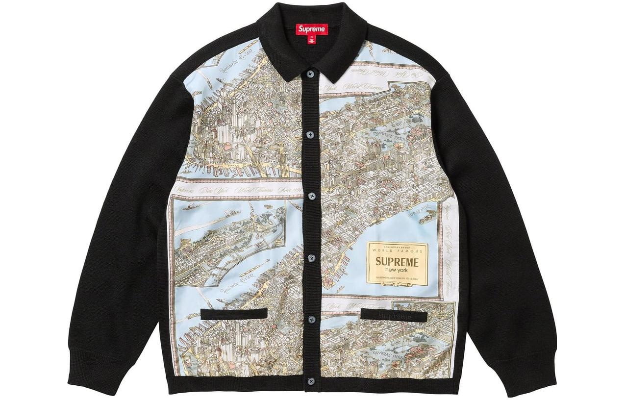 Supreme Silk Map Cardigan