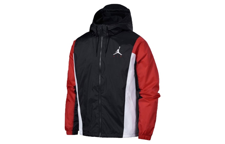 Куртка Jordan Patchwork Hoodie Jacket Black Red