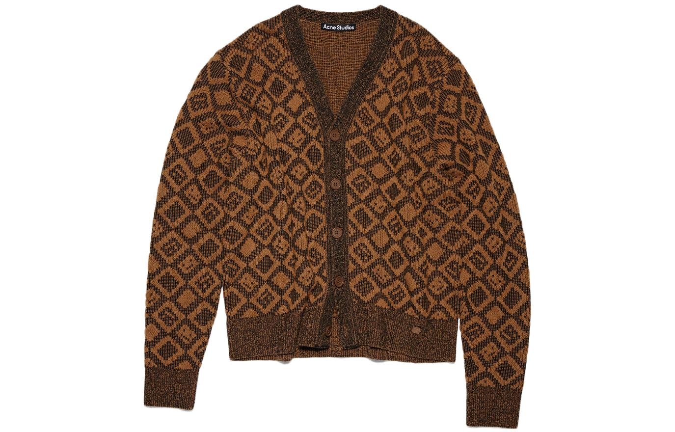 Acne Studios Face Wool Sweater Brown