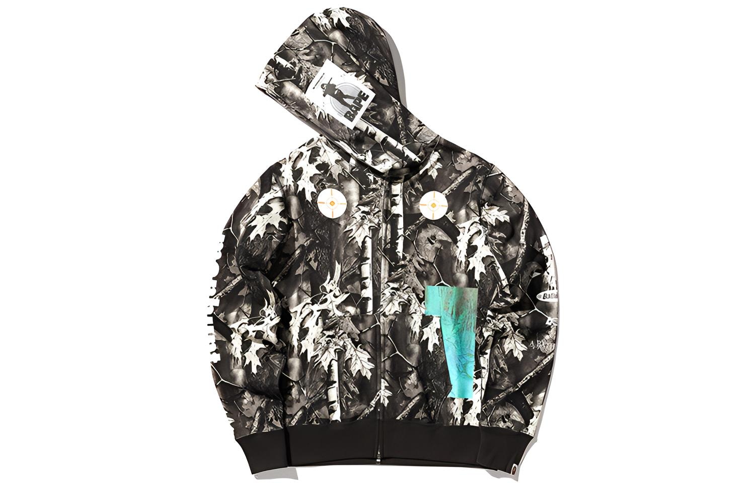 Худи A BATHING APE BAPE Ape Letter Leaf Hoodie