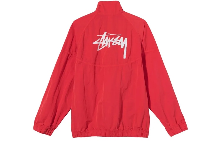Stussy x Nike Logo Long Sleeve Jacket Red