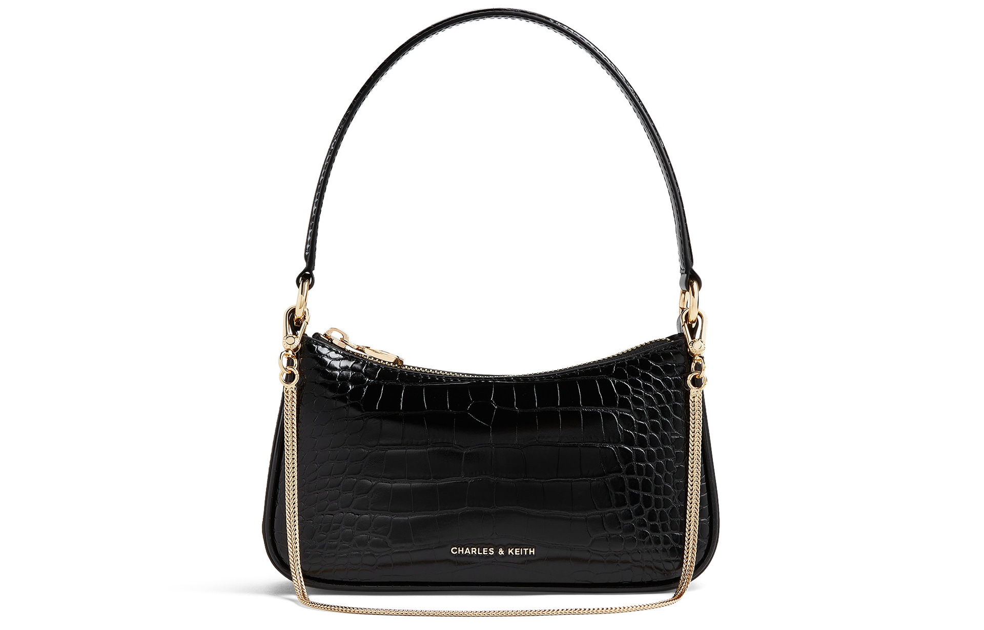 CHARLES&KEITH Charles & Keith Cream Croco