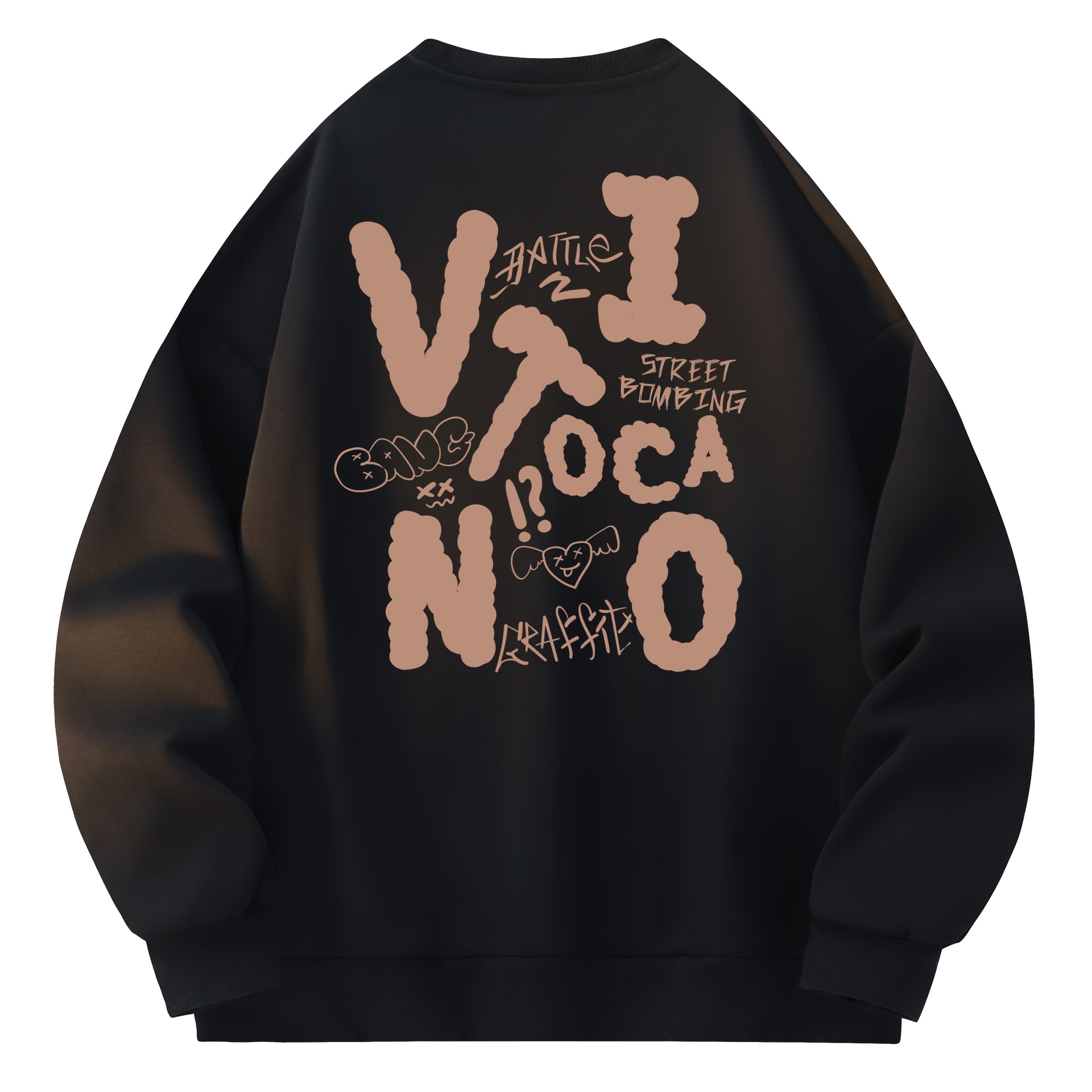 vitocano Streetwear Graphic Crewneck Sweatshirt