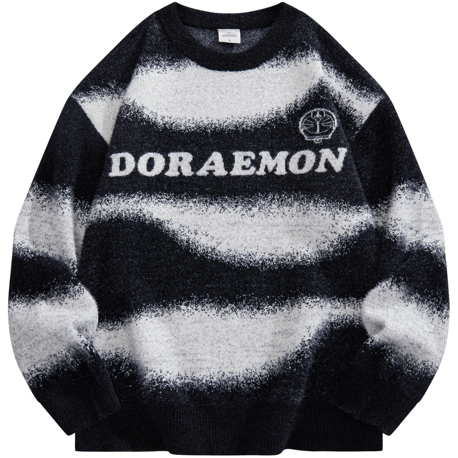 Doraemon/哆啦A梦 Doraemon Retro Jacquard Logo Sweater