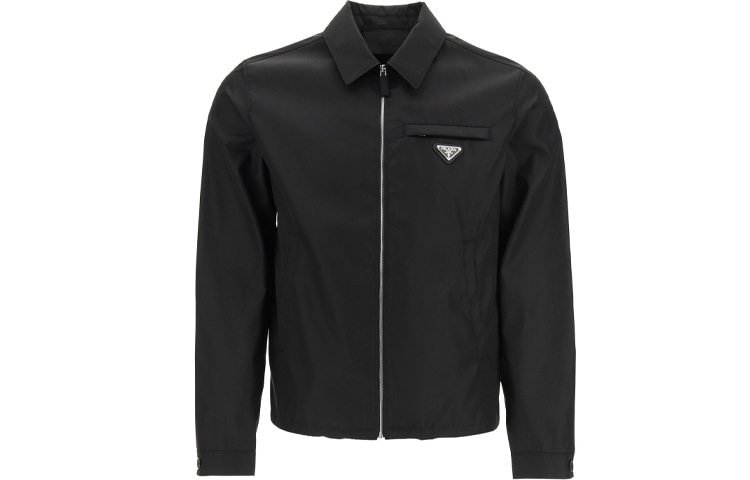 Prada SS21 Logo Zip Jacket Black
