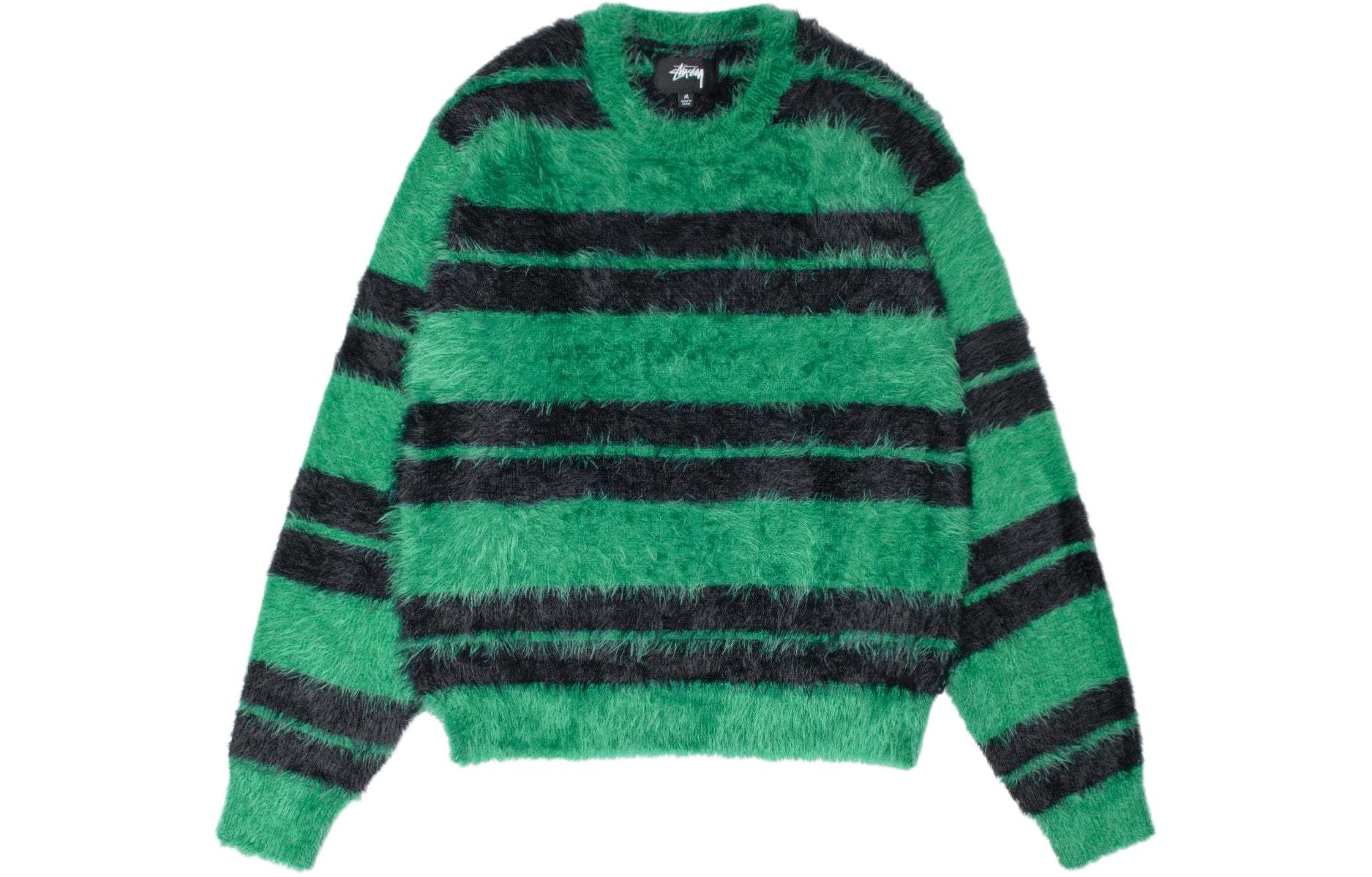Stussy SS24 Fuzzy Stripe Crewneck Sweater — фото 5