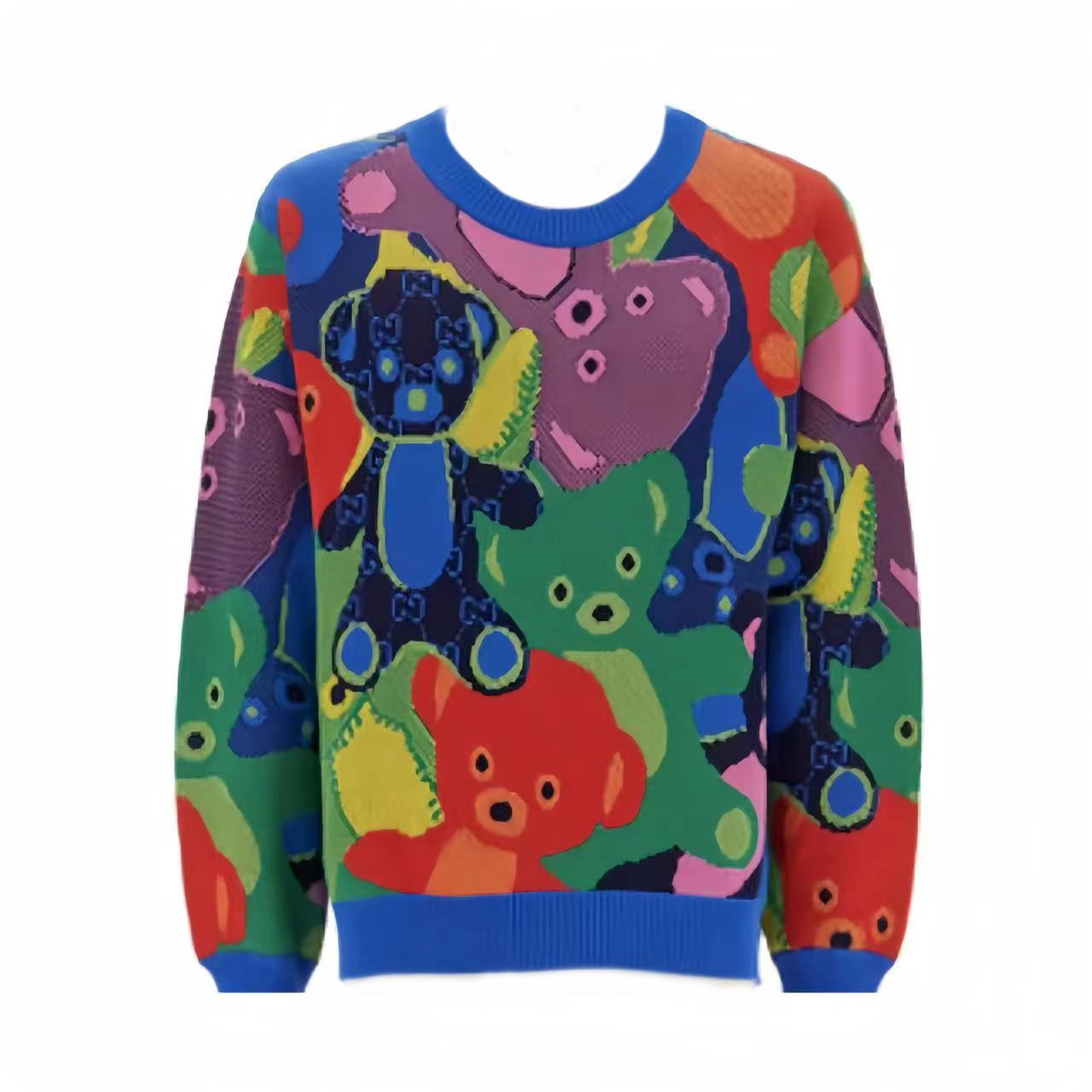 Gucci FW23 Bear Print Knit Sweater