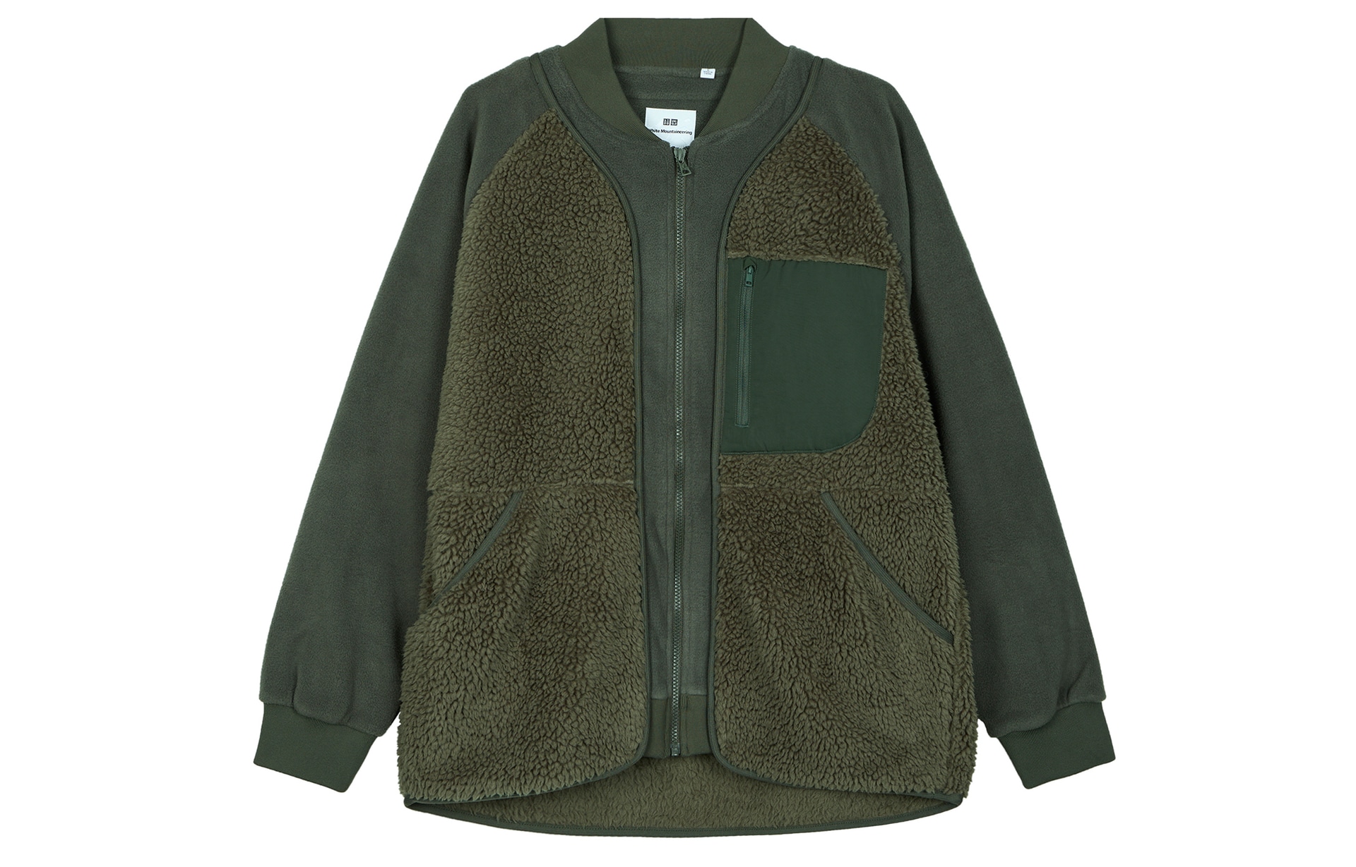 UNIQLO/优衣库 UNIQLO x White Mountaineering Fleece Jacket Deep Olive