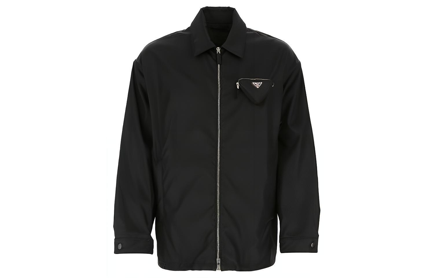 Prada FW21 Logo Zip Jacket Black
