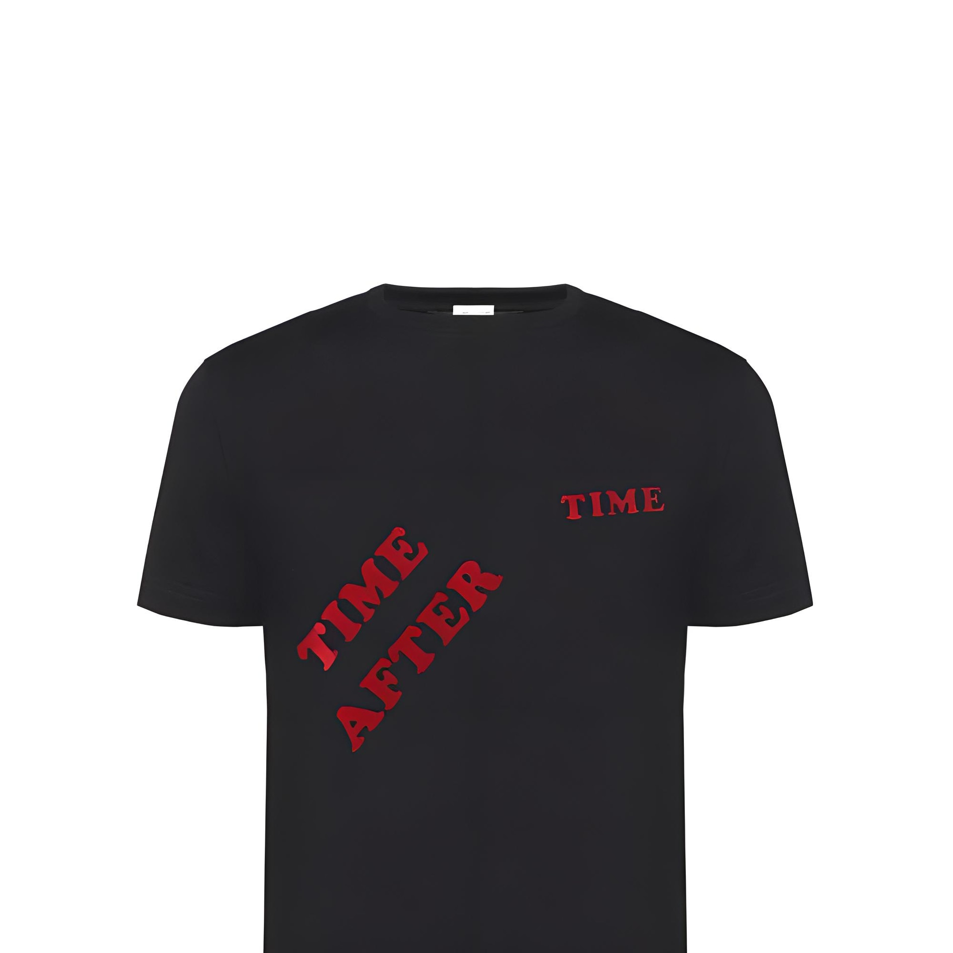 Saint Laurent Logo Embroidered T-Shirt Black — фото 5