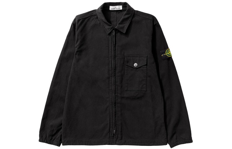 Stone Island Recycled Cotton Jacket Black