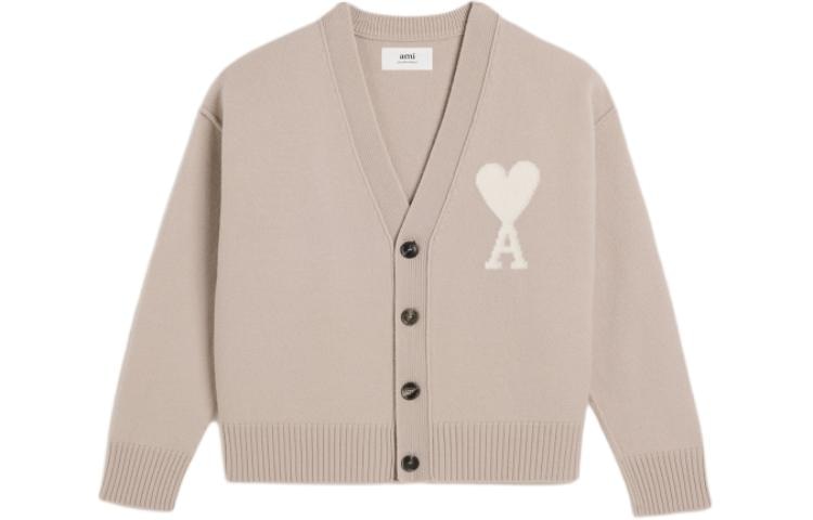 AMIPARIS V-Neck Cardigan Light Beige