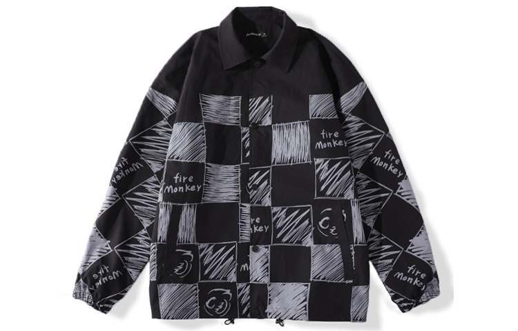 火猴/FireMonkey FireMonkey Checkered Print Jacket
