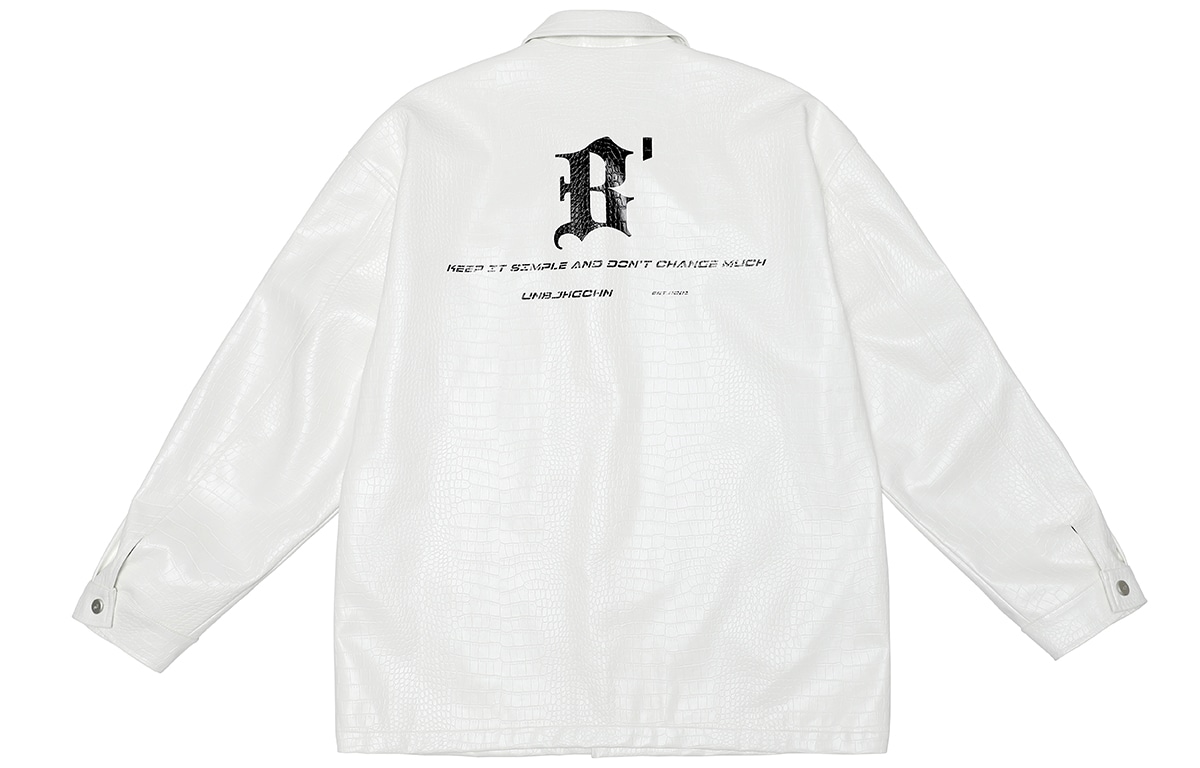 BJHG Crocodile Pattern PU Jacket