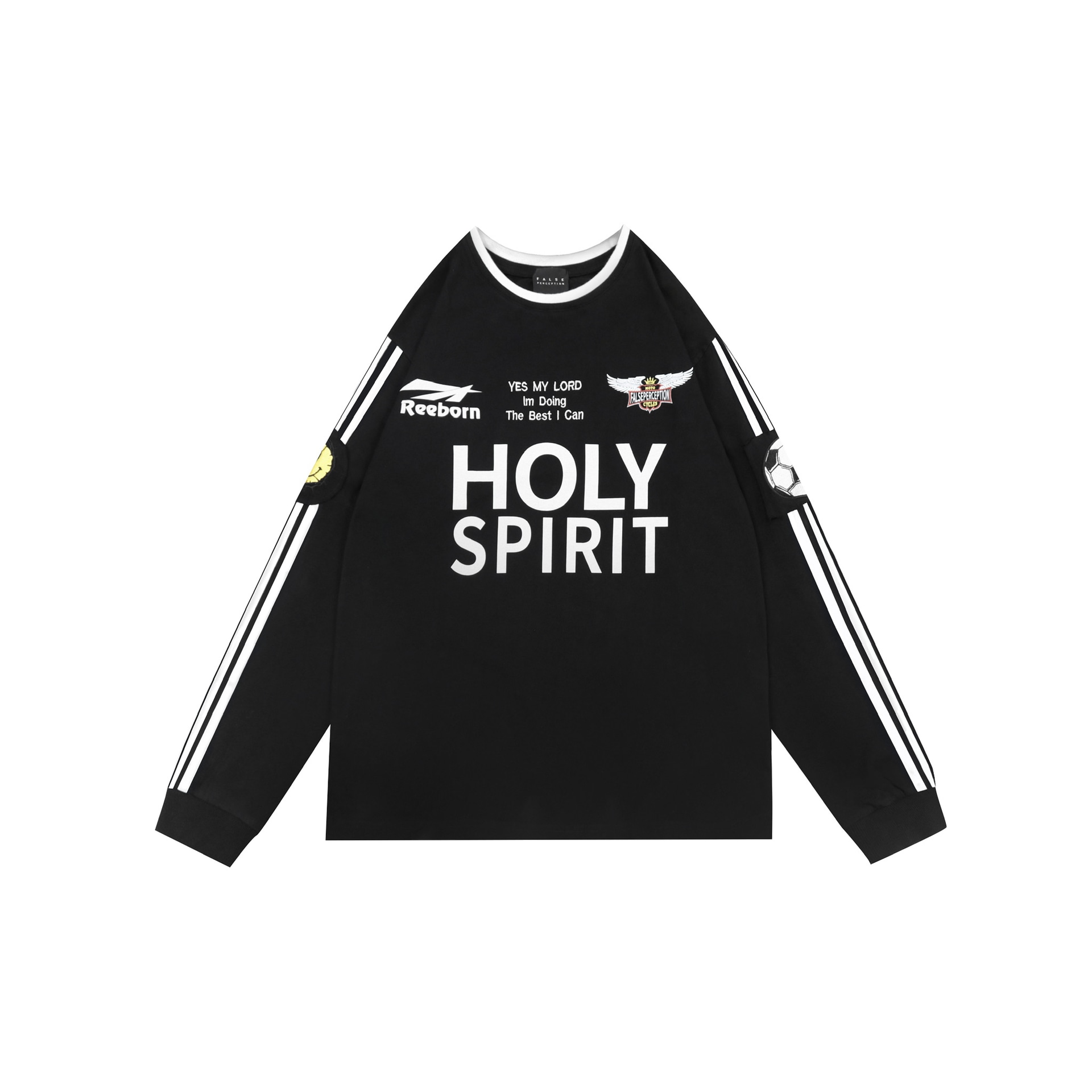 False Perception HOLY SPIRIT Vintage Sweatshirt Black