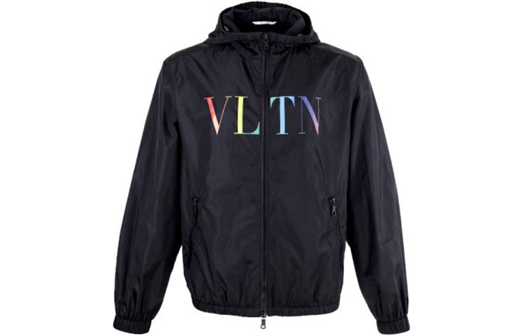 Valentino/华伦天奴 Valentino Logo Hoodie Jacket Black