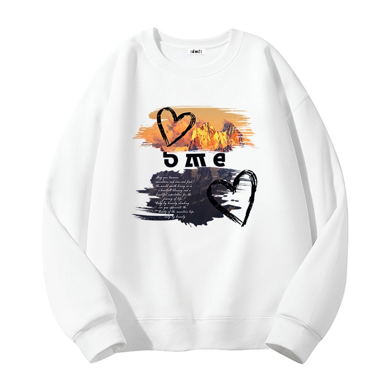 Dme 【dme】 百搭舒适宽松圆领套头复古字母印花时尚套头酷帅卫衣 男女同款 — фото 2