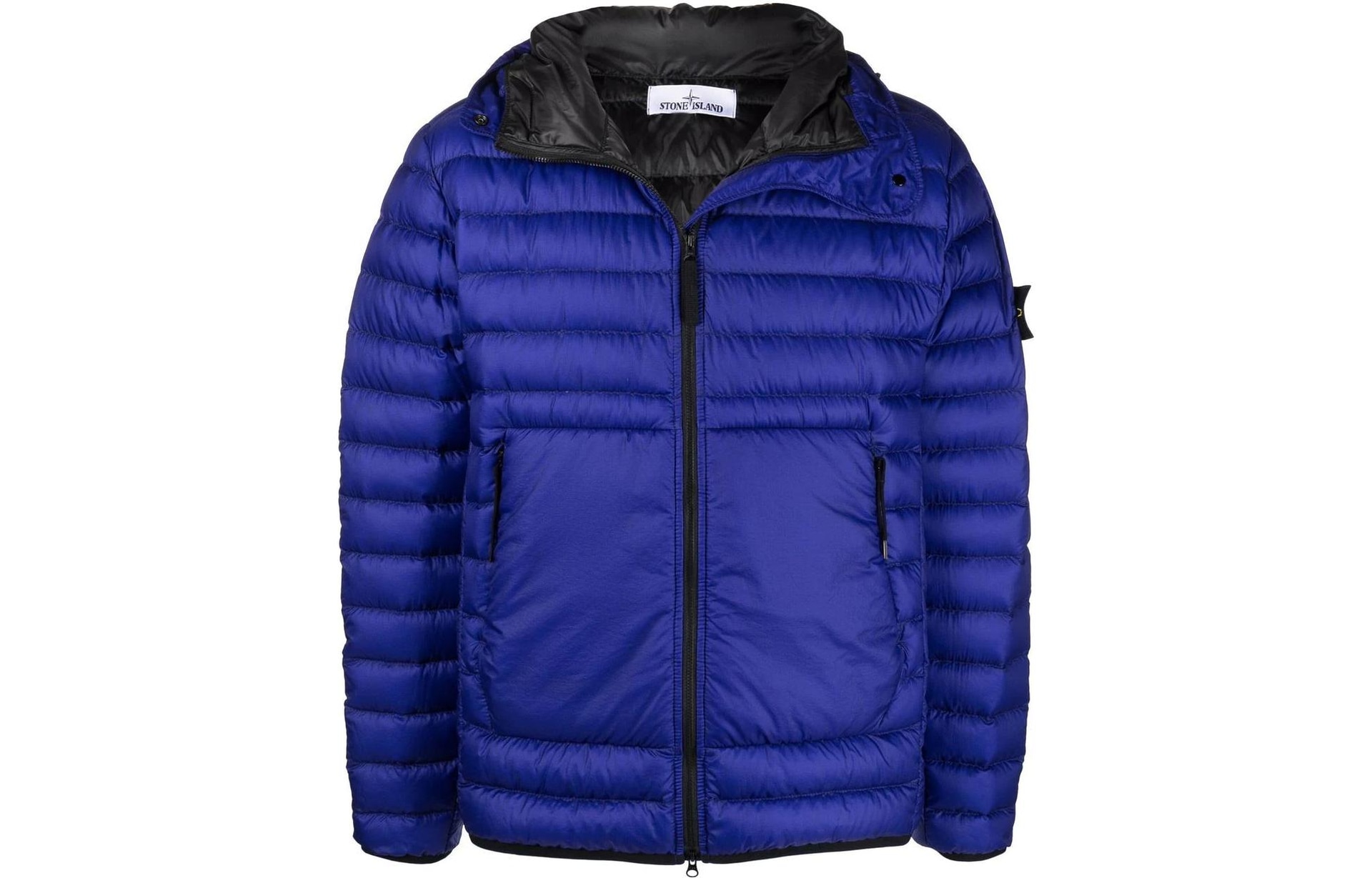 Stone Island Hooded Down Jacket Blue