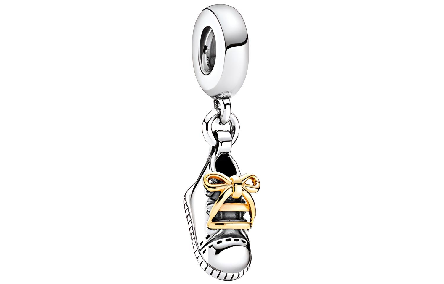 Pandora/潘多拉 Pandora Baby Shoe Charm Silver