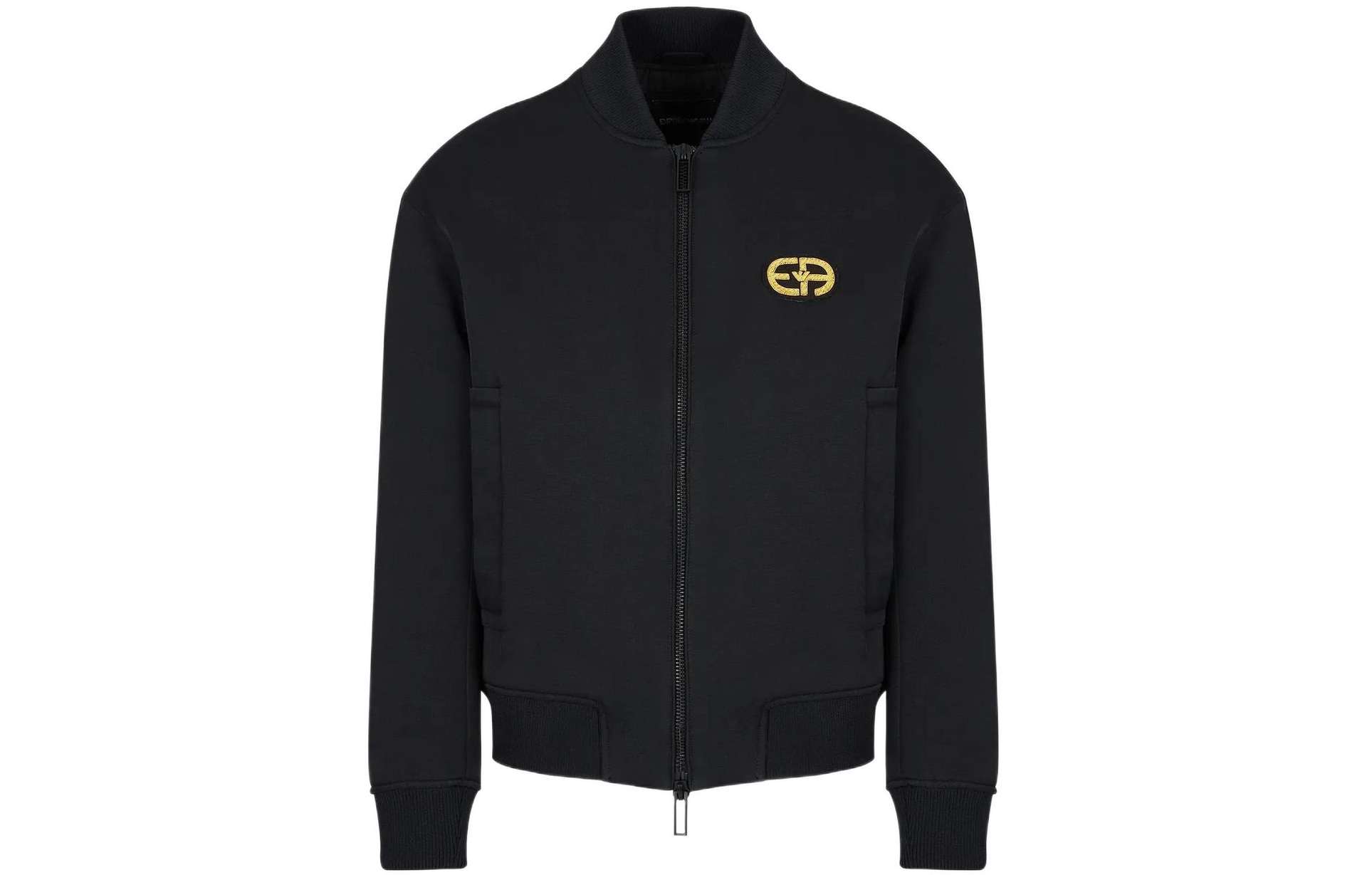 EMPORIO ARMANI/阿玛尼 Emporio Armani FW22 Logo Zip Jacket Black