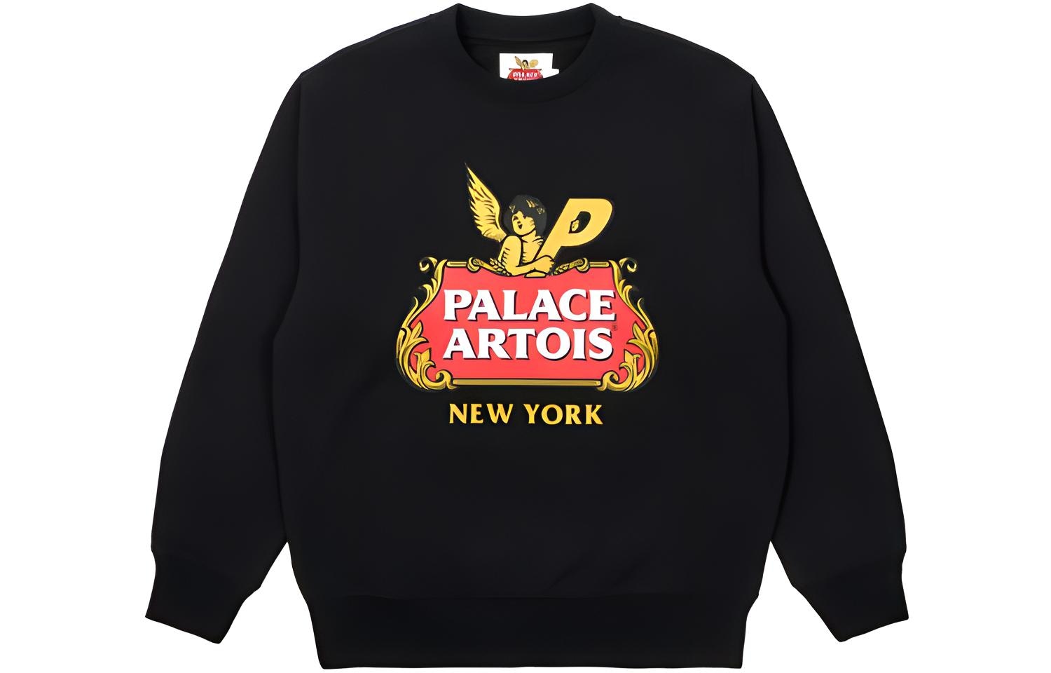 PALACE x Stella Artois FW21 Crewneck Sweatshirt Black