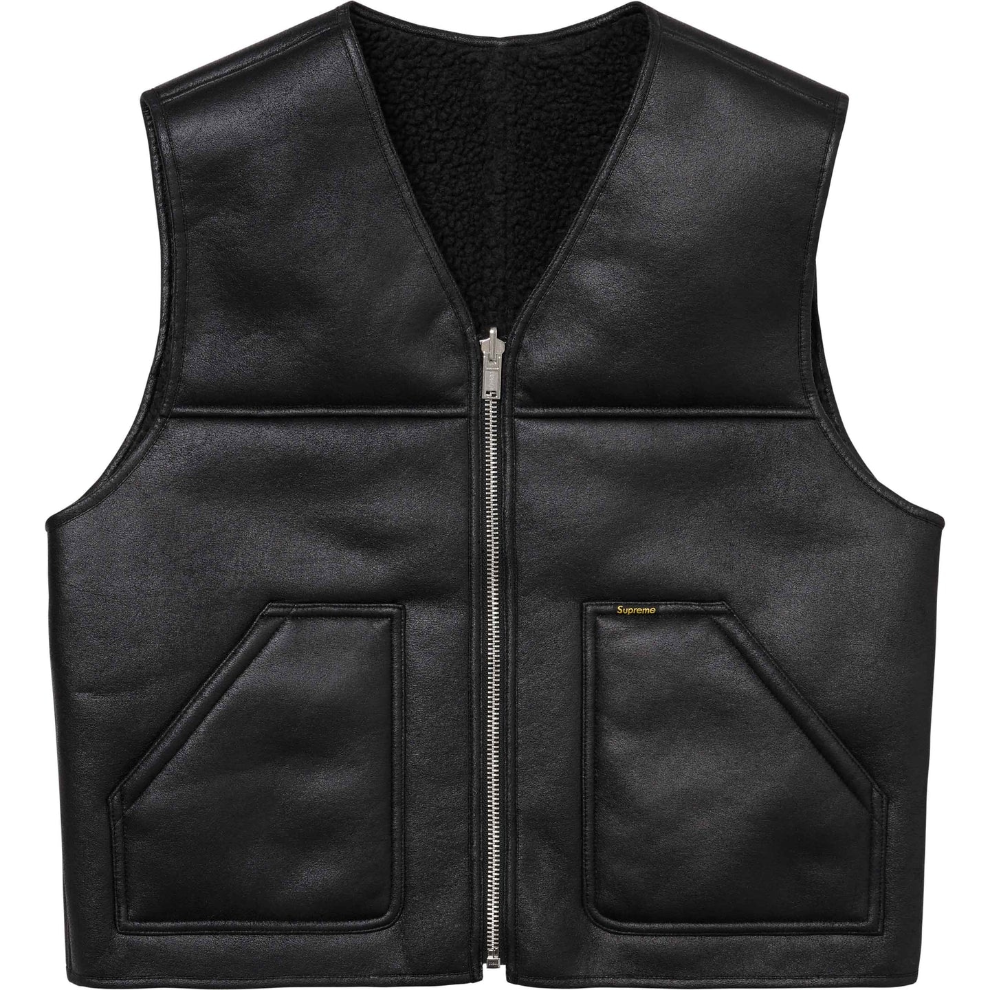 Supreme Reversible Faux Shearling Work Vest