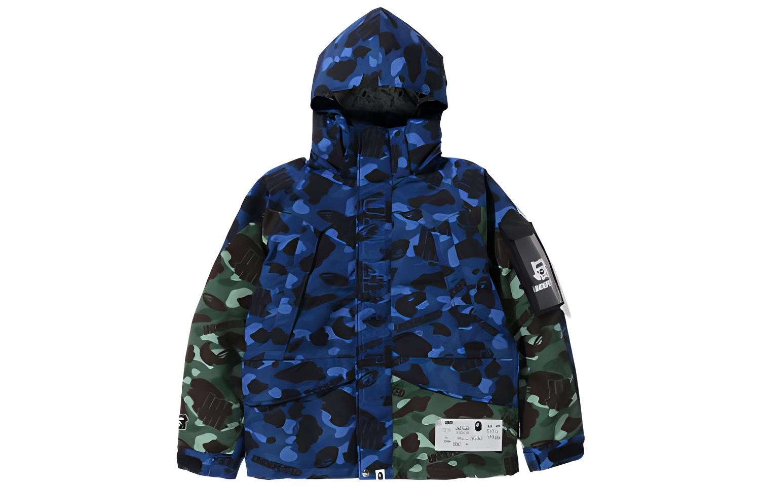 UNDEFEATED x BAPE FW22 Camo Zip Jacket Blue