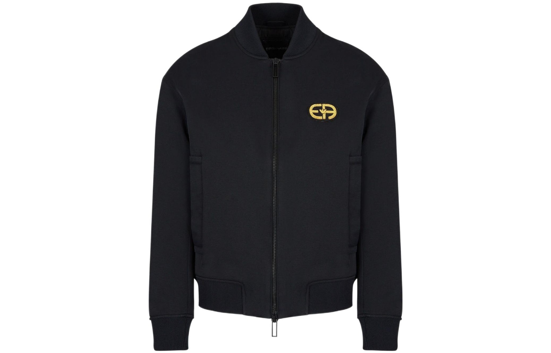 EMPORIO ARMANI/阿玛尼 Emporio Armani SS22 Patch Zip Flight Jacket Black