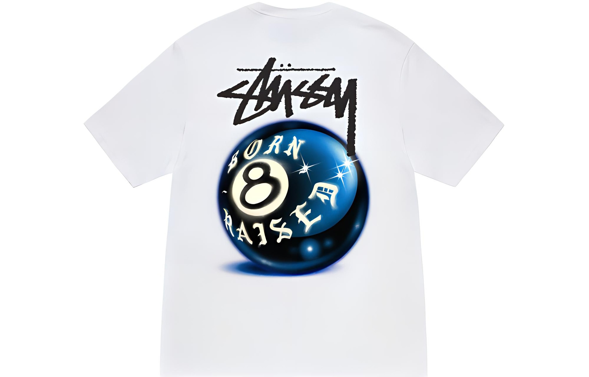 Stussy x BORN x RAISED 8 Ball Tee