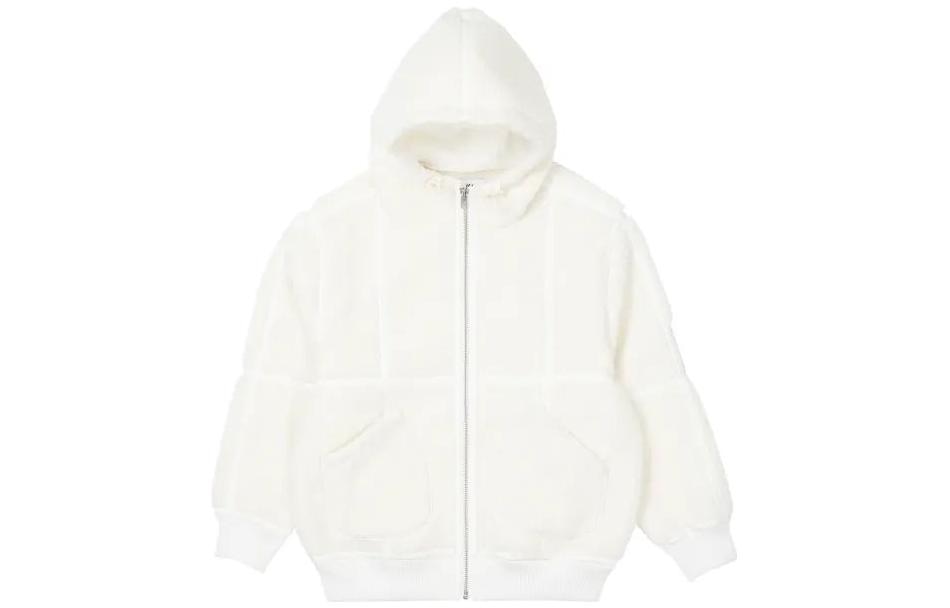 PALACE FW22 Sherpa Hooded Jacket Off White