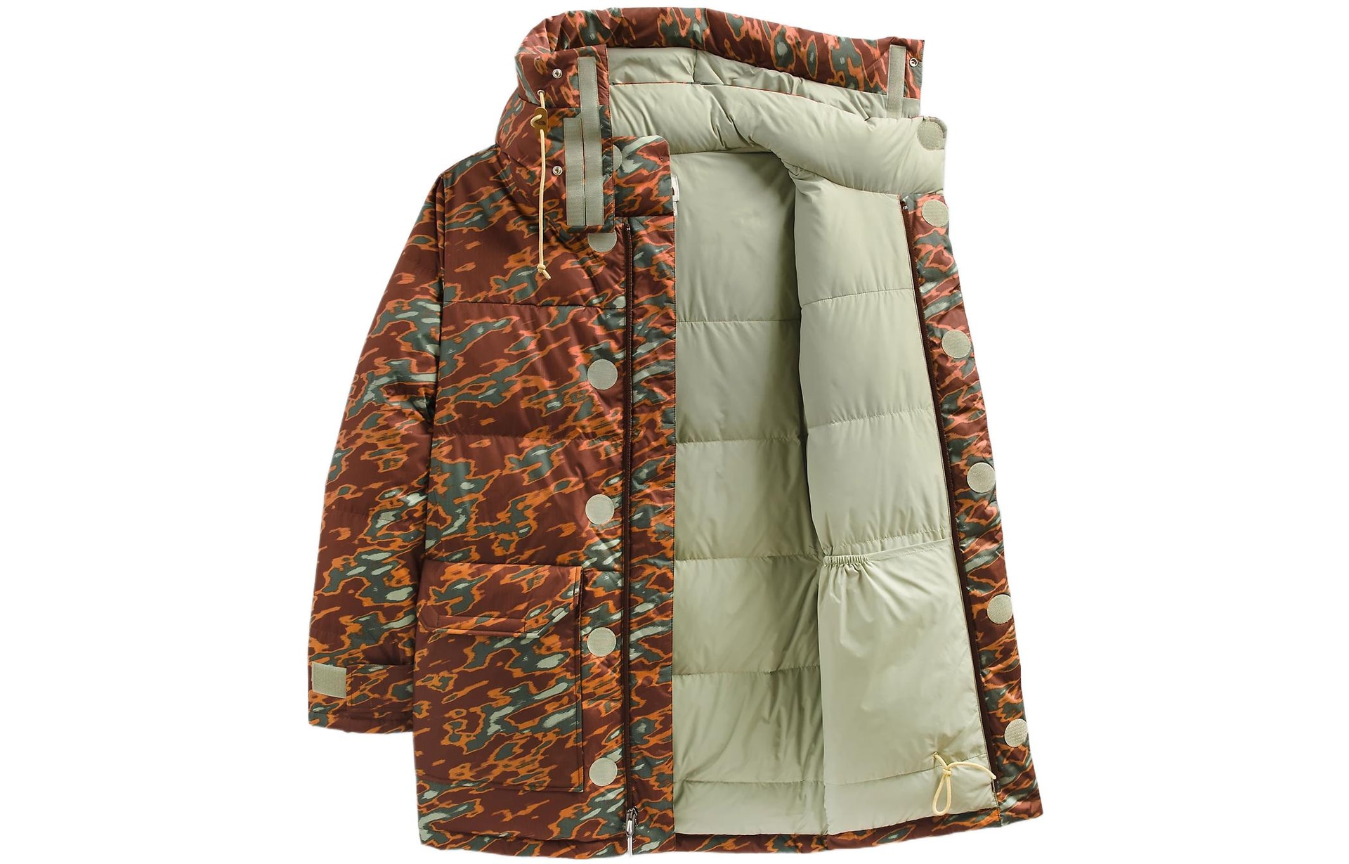 北面/THE NORTH FACE The North Face Camo Zip Hoodie Brown
