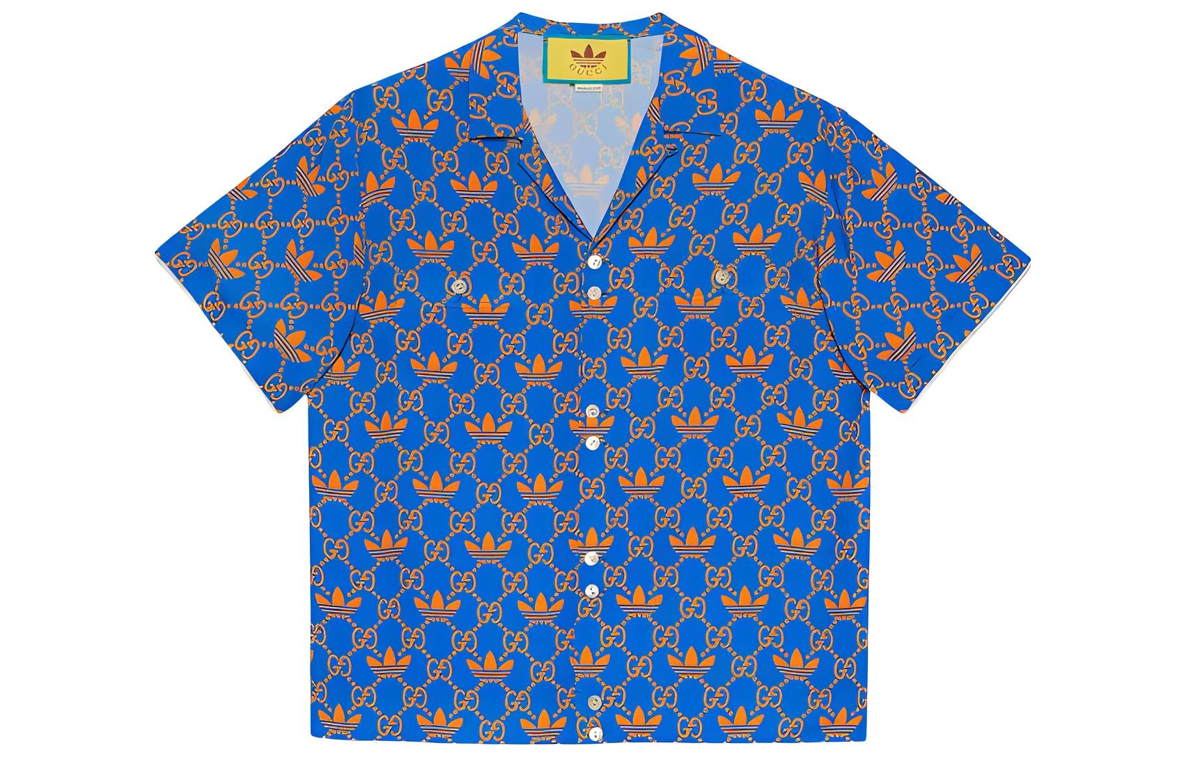 GUCCI/古驰 GUCCI x adidas SS23 Blue Shirt