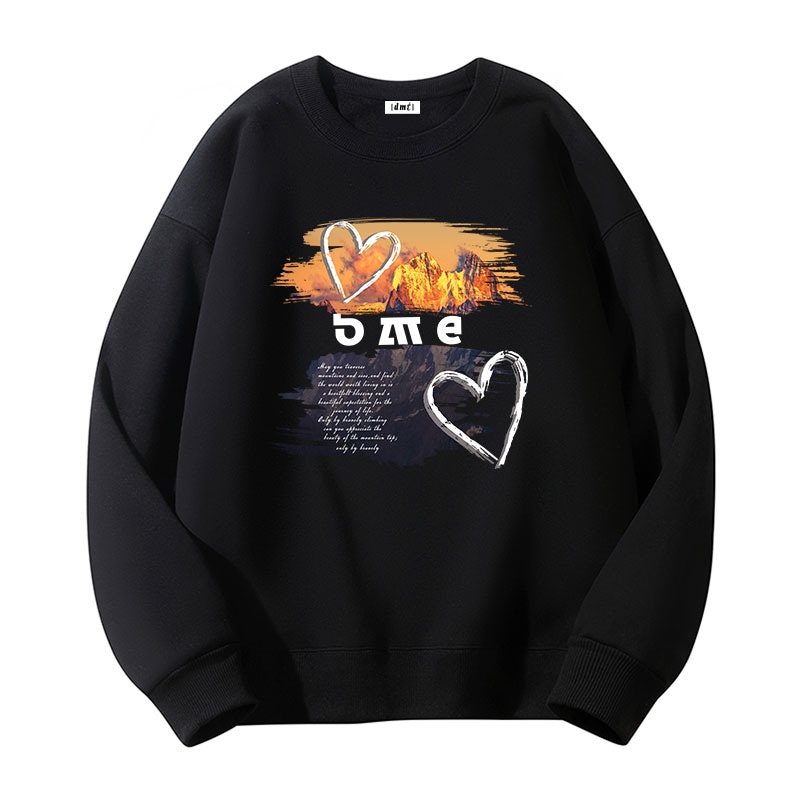 Dme 【dme】 百搭舒适宽松圆领套头复古字母印花时尚套头酷帅卫衣 男女同款 — фото 10