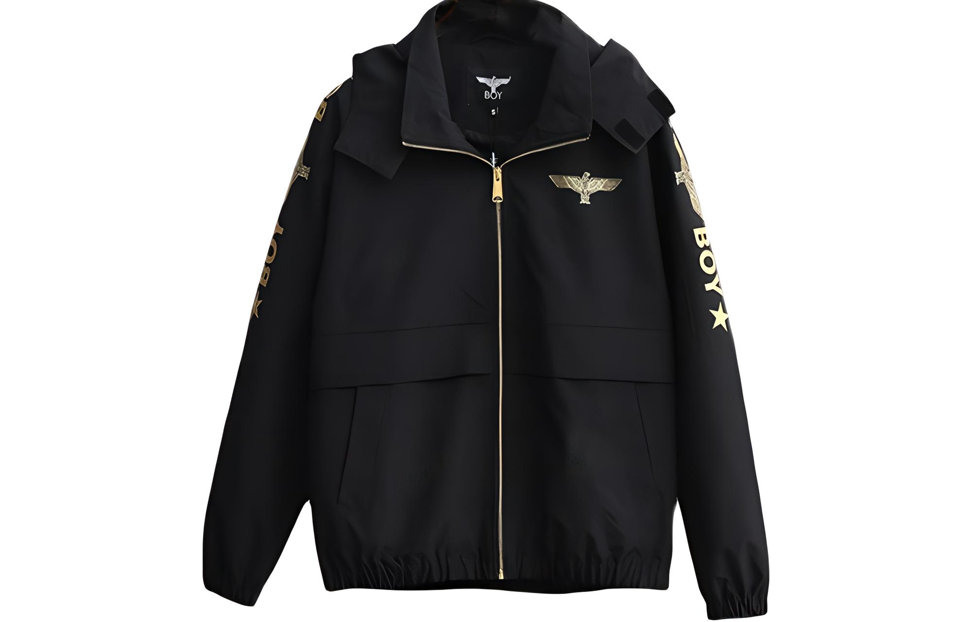Boy London Logo Print Hoodie Jacket Black