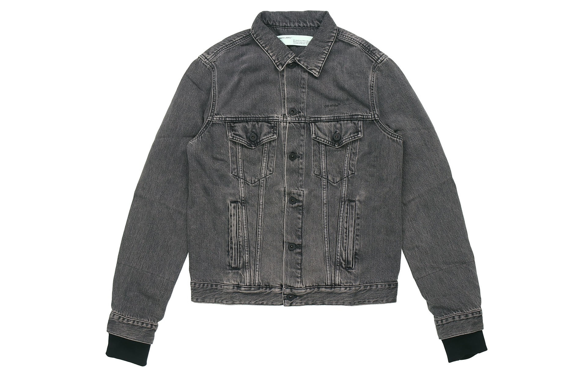 OFF-WHITE SS19 Classic Arrow Print Denim Jacket