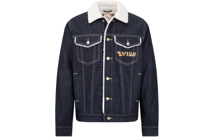 EVISU AW23 Big M Embroidered Denim Jacket