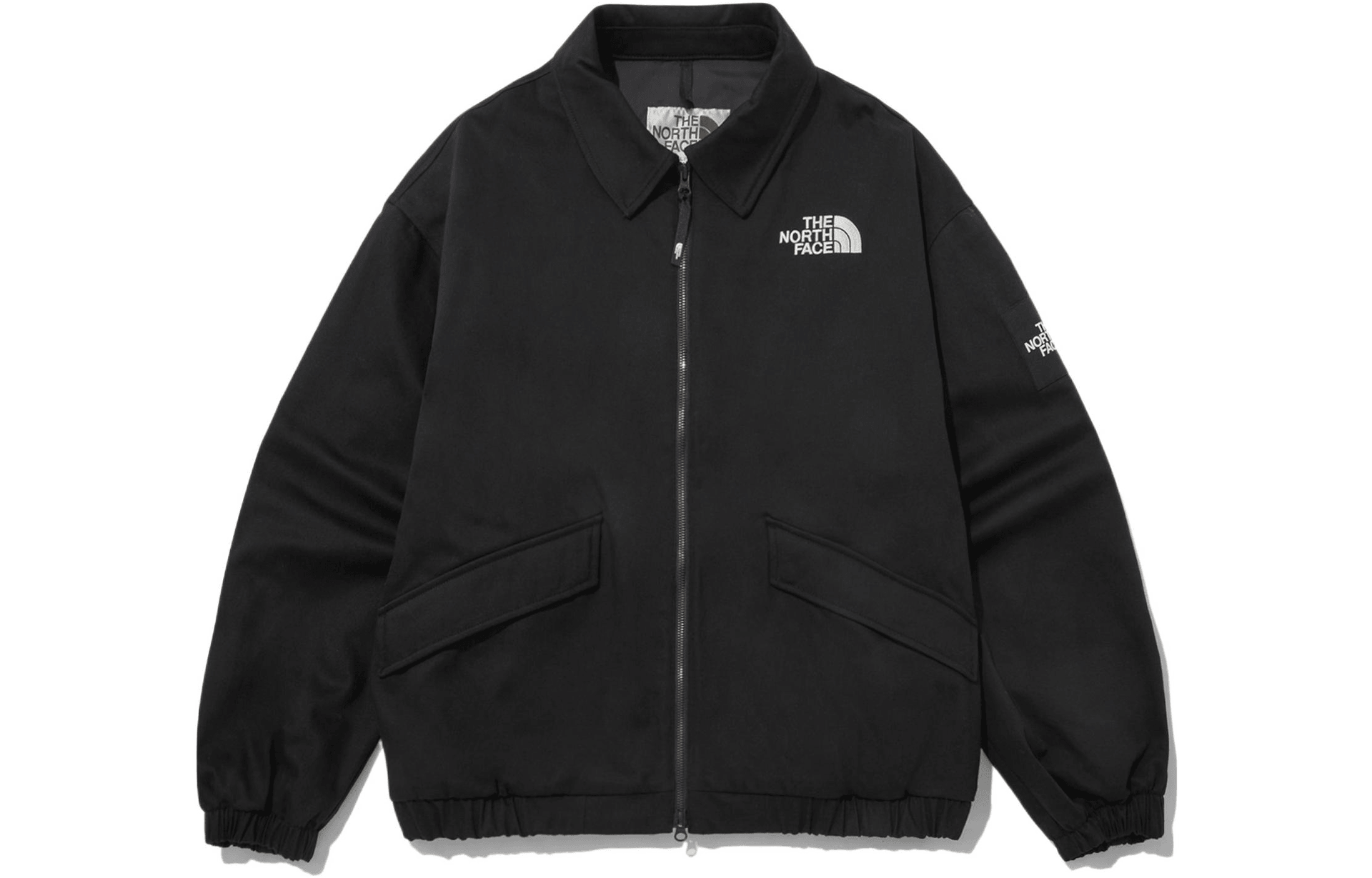 北面/THE NORTH FACE The North Face Logo Print Bomber Jacket Black