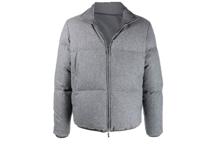 Thom Browne FW21 Reversible Down Jacket Gray